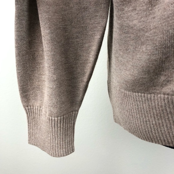 Lands' End Cardigan Sweater Supima Cotton Solid Brown Men's Medium M 38-40 - Picture 3 of 9